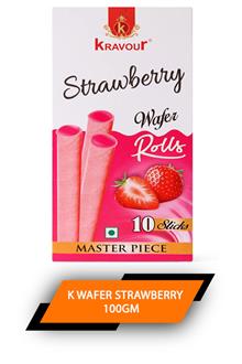 Kravour Wafer Strawberry 100gm